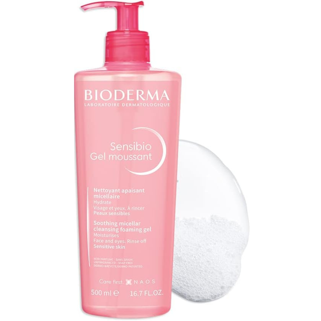 Bioderma Sensibio Gentle Soothing Micellar Cleansing Foaming Gel For Sensitive Skin (500ml)