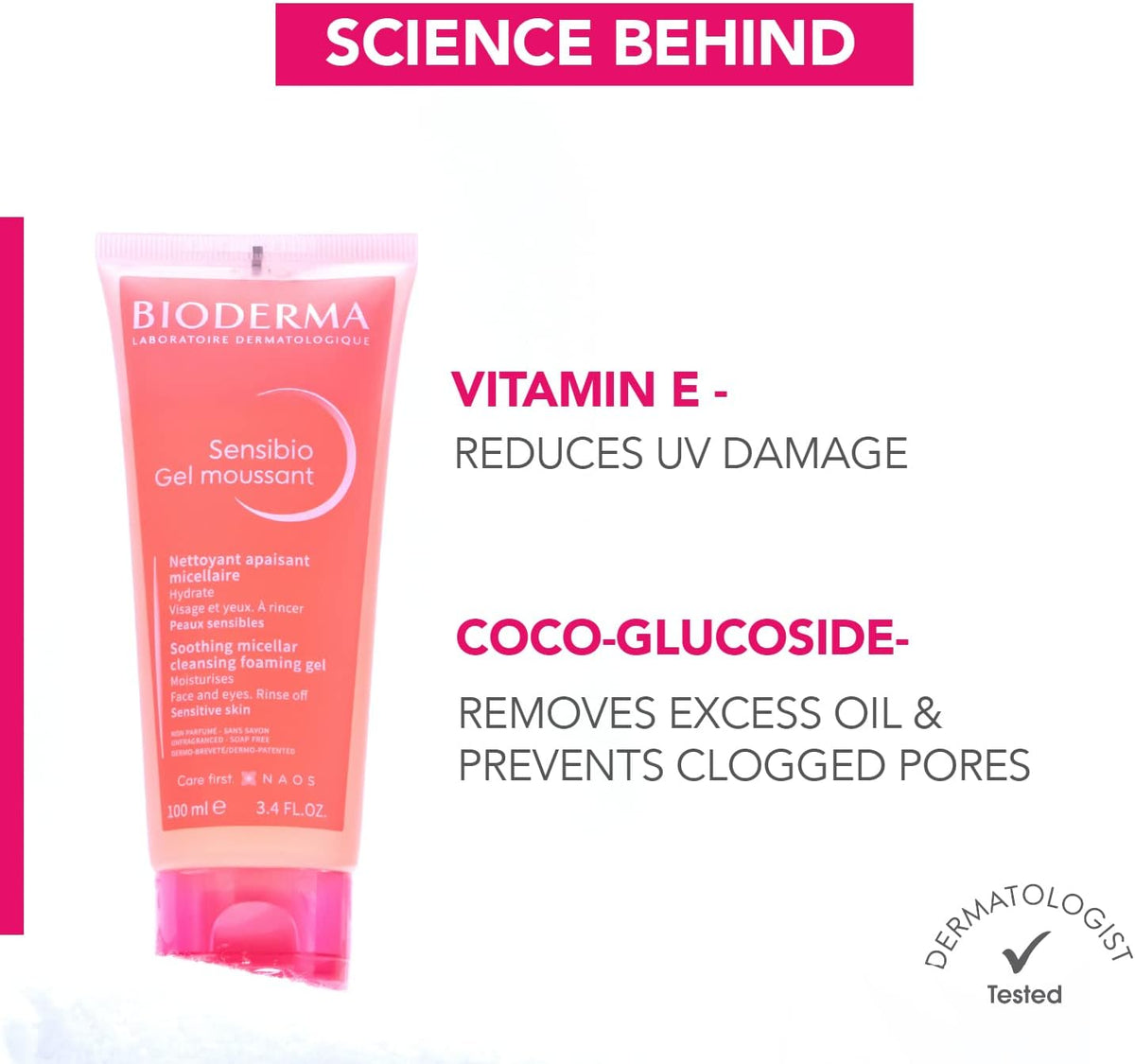 Bioderma Sensibio Gentle Soothing Micellar Cleansing Foaming Gel For Sensitive Skin (500ml)