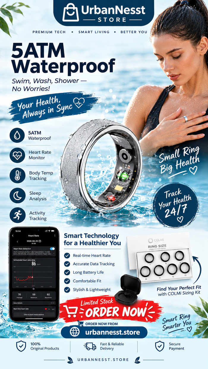 COLMI R10 Smart Ring  Health & Sleep Tracker No Subscription