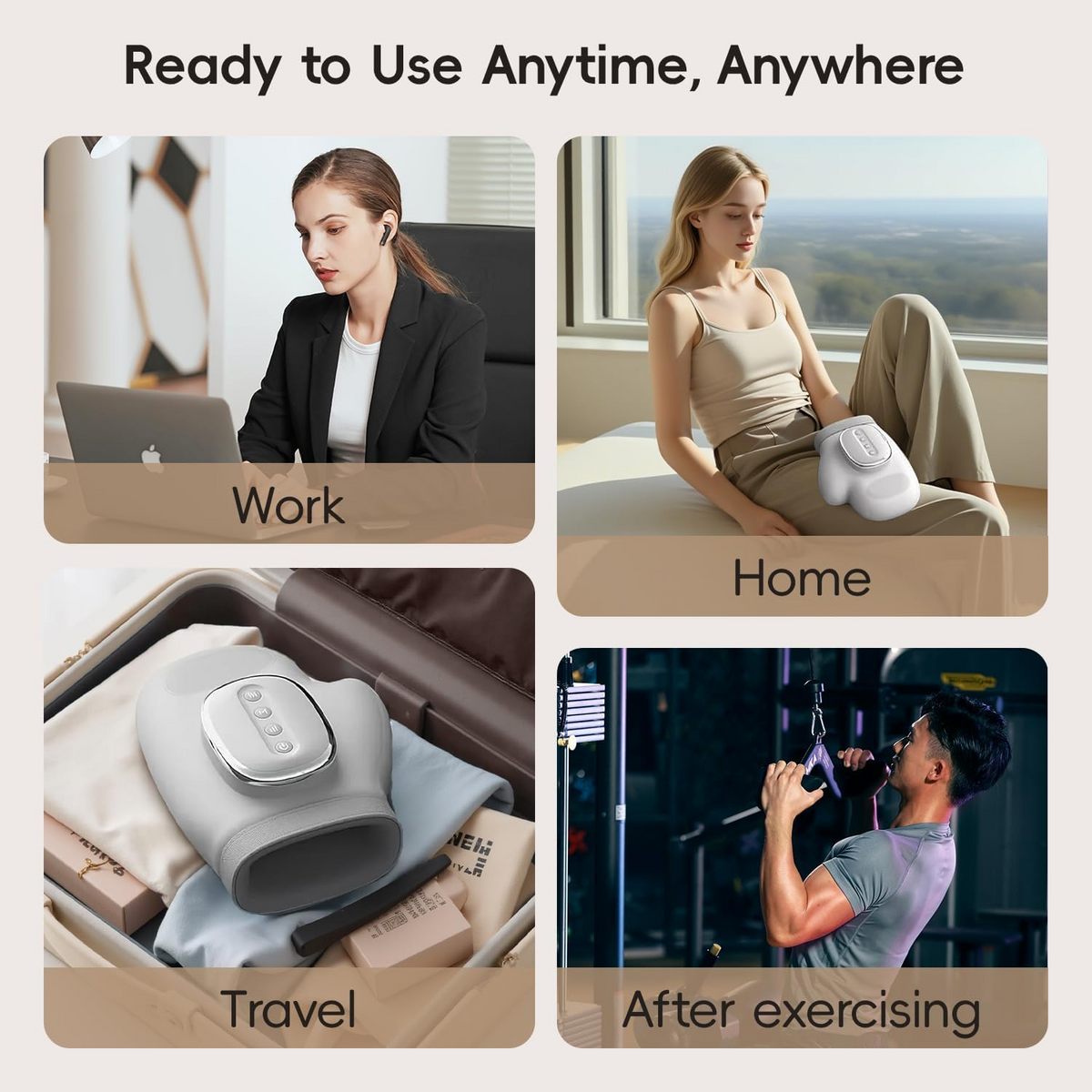 Heated Compression Hand Massager with 3 Heat Settings